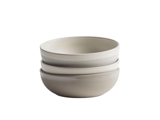 Cookvala Matte Ceramic Nesting Mixing Bowls, Set of 3 Minimalist Salad Serving Bowls