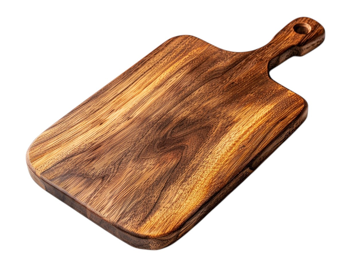 Cookvala Solid Acacia Wood Cutting Board with Ergonomic Handle for Kitchen, 40x28cm